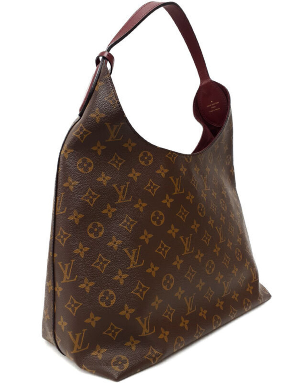 Louis Vuitton Hobo Shoulder Bag Flower Monogram Brown